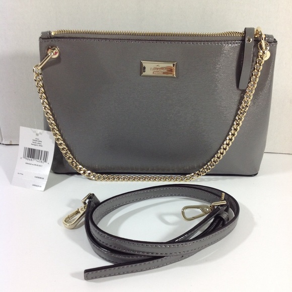 kate spade Handbags - Kate Spade Grey Purse w/ detachable strap